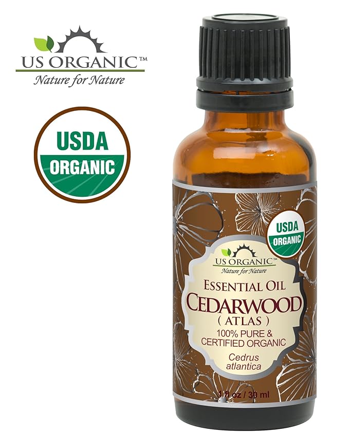 US Organic 100% Pure Cedarwood Essential Oil (Atlas) - USDA Certified Organic, Steam Distilled (More Size Variations Available) (30 ml / 1 fl oz)-Velvo Beauty