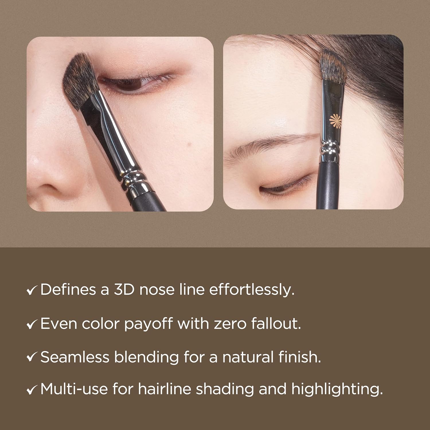 Piccasso 201 Nose Shading Brush – Soft Hair Makeup Brush for Nose Shaper and Face Makeup, Small Angled Brush for Precise Contouring and Blending, Korean Professional Beauty Tool for Daily Use-Velvo Beauty