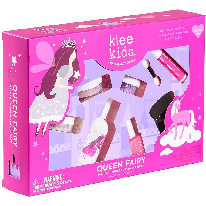 Luna Star Naturals Klee Kids Natural Mineral Makeup 6 Piece Kit, Queen Fairy-Velvo Beauty