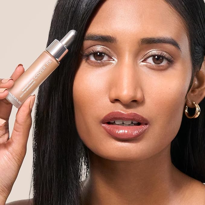 COVER FX Custom Bronzer Drops - Gilded Glow: Rich Bronze - 1 Fl Oz - Radiant Glow Liquid Bronzer - Customizable Color-Velvo Beauty