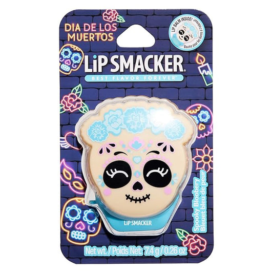 Lip Smacker Day of the Dead Lip Balm - Spooky Blooberry (Blue)-Velvo Beauty