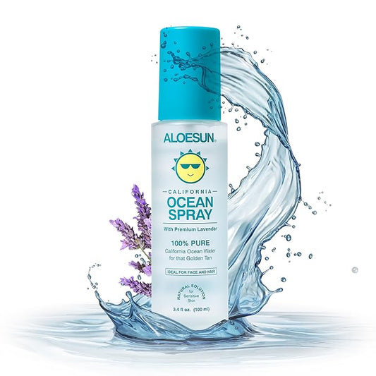 Ocean Spray | Pure California Sea Salt Water Face Mist Infused with Organic Lavender Essential Oil for Tanning | Hair & Scalp Exfoliating Solution | Facial Moisturizer | Travel Size 3.4 Fl Oz-Velvo Beauty