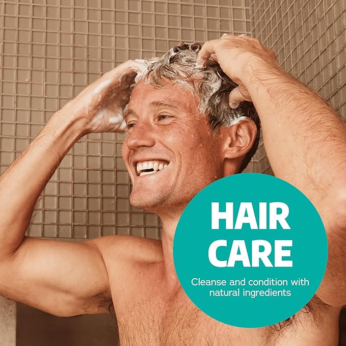 Dr. Squatch Natural Hair Bundle for Men - Healthy, Full Looking Hair - Coconut Castaway Shampoo (8 fl oz), Coconut Castaway Conditioner (11.5 fl oz)-Velvo Beauty