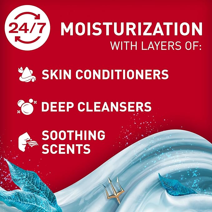 Old Spice Body Wash GentleMan’s Super Hydration for Men, 24/7 Renewing Moisture, Gentle on Skin with Skin Conditioners, Deep Sea with Ocean Waves + Kelp Scent, 20 oz-Velvo Beauty