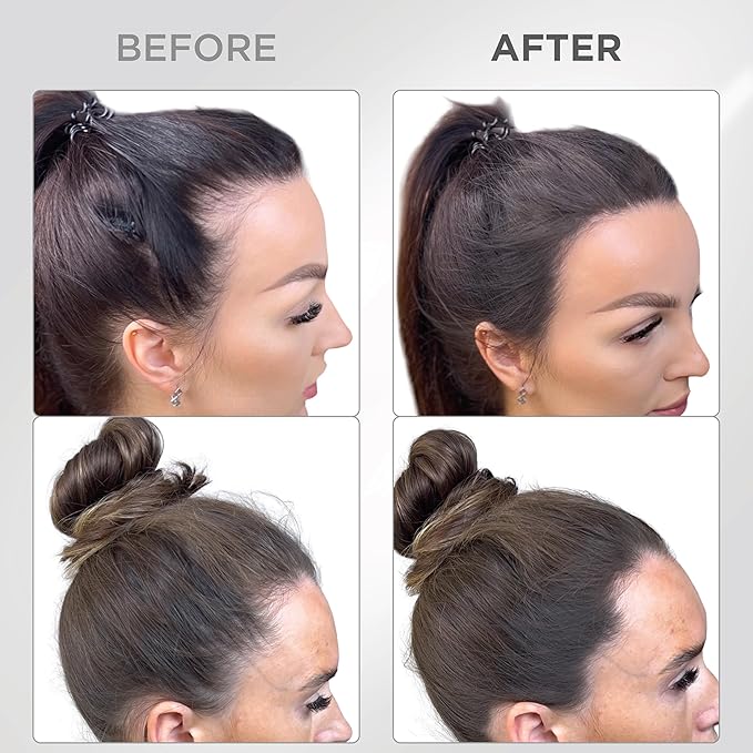 THICK FIBER Root Touch Up Powder - Water & Sweat Resistant Hair Loss Concealer Set for Thinning Hair Women, Includes Brush (Dark Brown)-Velvo Beauty