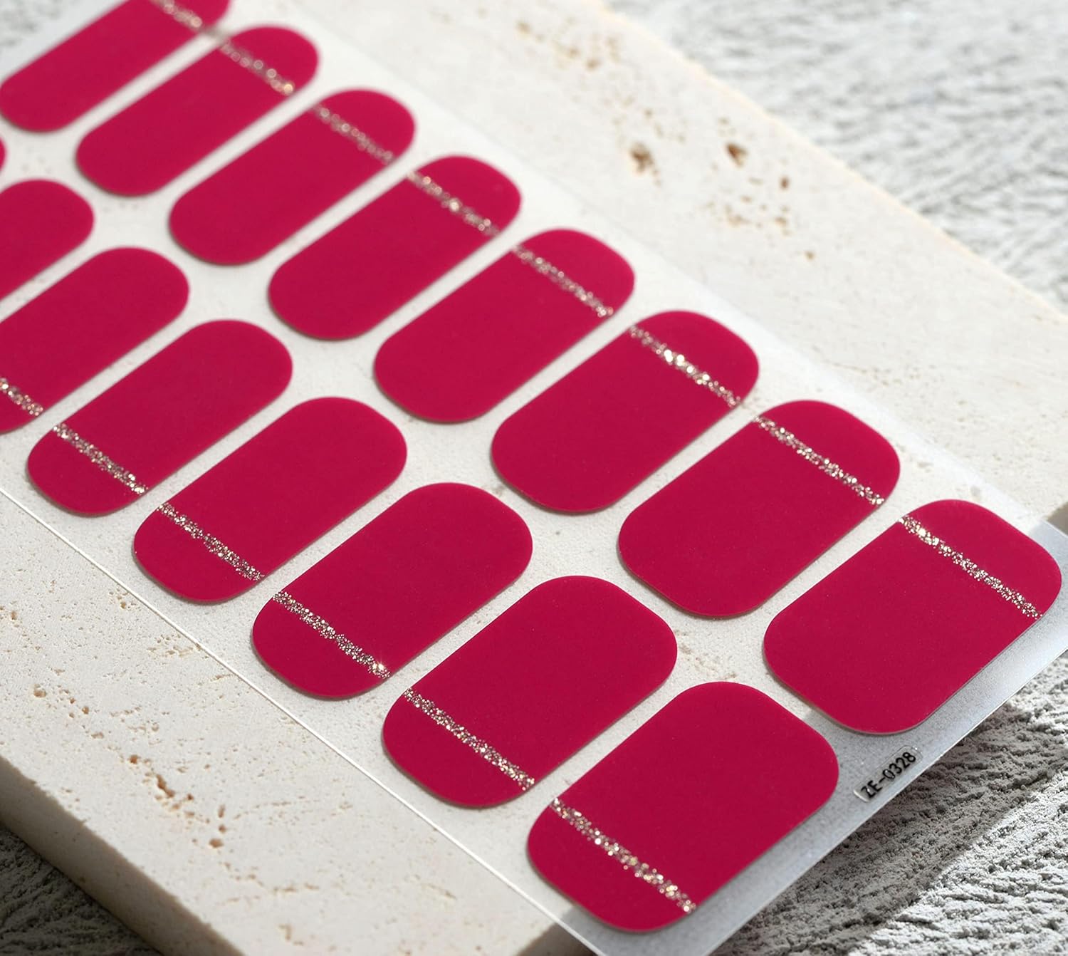 Nail Polish Strips, 32PCS Salon Quality Wraps, Long Lasting Gel Nail Stickers for Women Easy Apply& Remove (Berry Rhapsody Dark Red)-Velvo Beauty