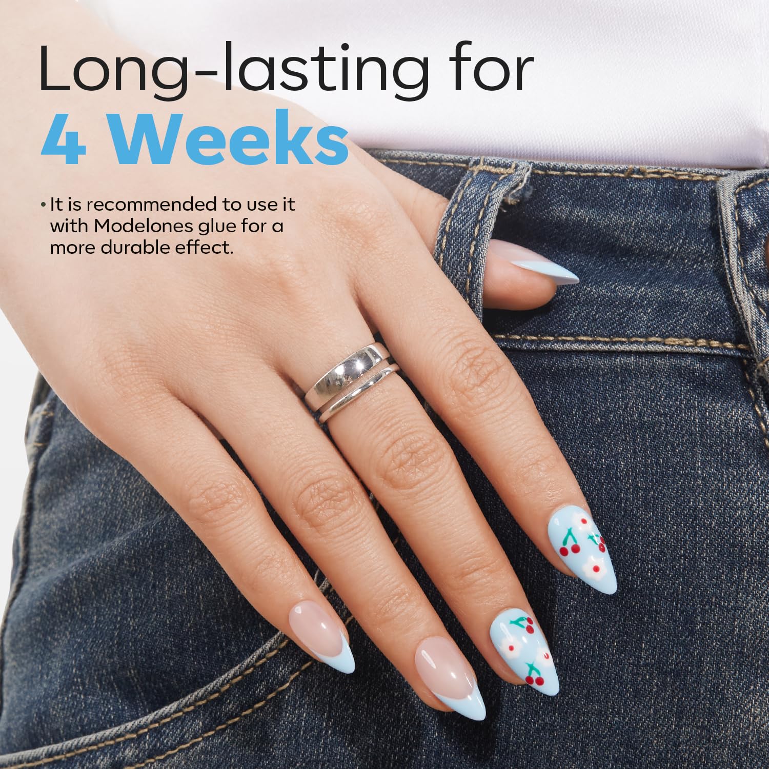 Modelones Extra Short Almond Fake Nail Tips - 510Pcs Half Cover Gel Tips Pre-shaped Clear Acrylic Gel Kit False Press on Nails for Extension DIY Salon 15Sizes-Velvo Beauty