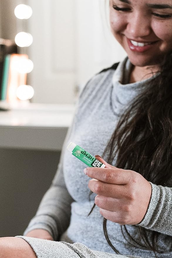 Eco Lips Organic Hemp Lip Balm with Beeswax, Coconut Oil, Vitamin E to Soothe Chapped Lips. 100% Plastic-Free Plant Pod Packaging (Vanilla, 6-Pack)-Velvo Beauty