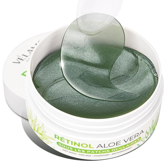VELAMO ADVANCED Under Eye Patches: Aloe Vera Under Eye Mask for Dark Circles - Retinol Eye Patches for Wrinkles and Puffiness - Under Eye Bags Dark Circles Treatment for Women and Men 60 Pcs-Velvo Beauty