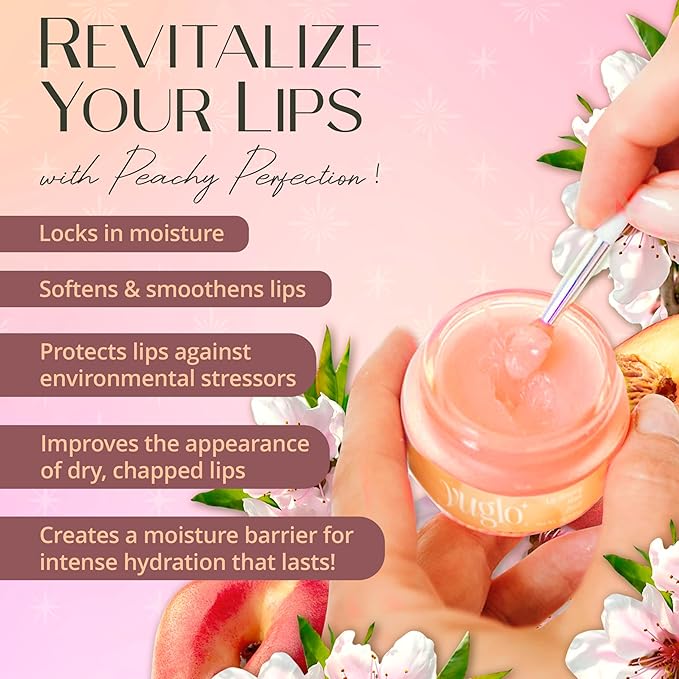 Moisture & Collagen Booster Lip Sleeping Mask - Treatment to Restore, Hydrate & Plump Dry Chapped Lips - Peach-Velvo Beauty