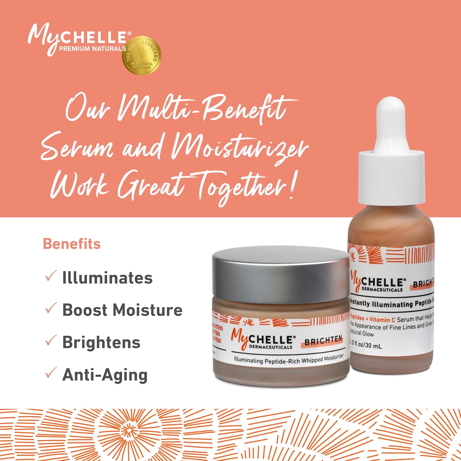 MYCHELLE Instantly Illuminating Peptide Serum, 1 FZ-Velvo Beauty