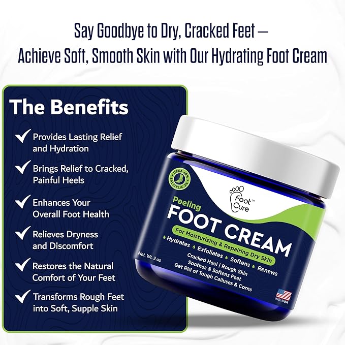 Tea Tree Oil Foot Cream - Moisturizing Athletes Foot Care For Dry Cracked Feet Cream - Heel & Callus Removal, Toenail Treatment, Ringworm Itchiness Relief - Made in USA Foot Cream, 2 Ounce Pack of 1-Velvo Beauty