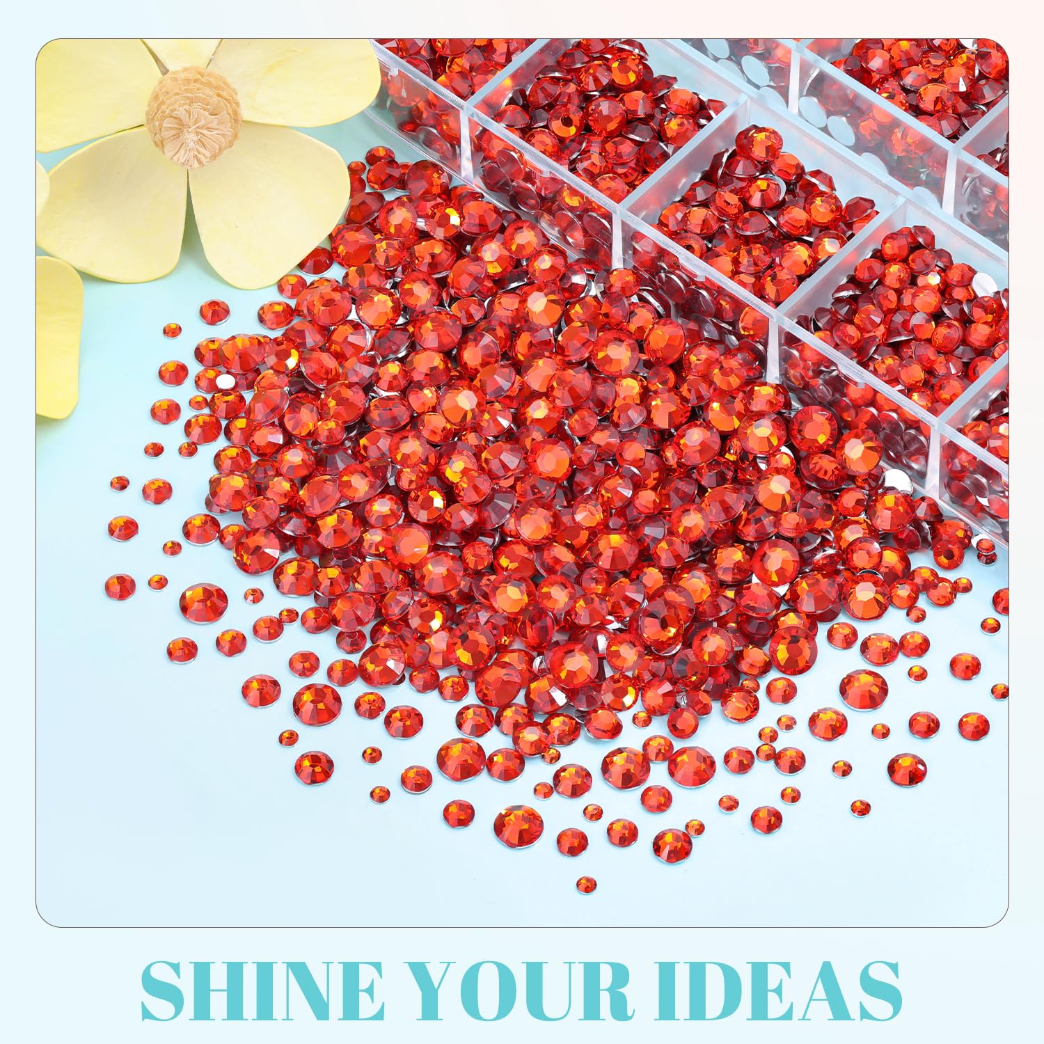 6100Pcs Resin Rhinestones for Crafting with 2Pcs 10ml B7000 Jewelry Glue, 1 Box Flatback Crystals Diamond (Red Zircon) for Bedazzling Crafts DIY Nail Art，Non Hotfix Gems for Clothing Shoes Tumblers-Velvo Beauty