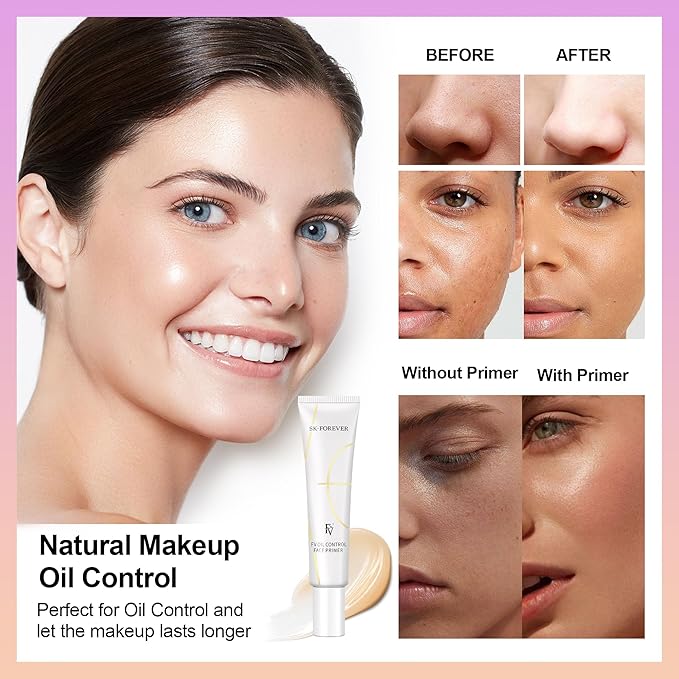 FV Oil-Control Primer, Long-Lasting Hydrating Formula with Matte Finish for Daily Use, Pore-Minimizing, Smooth Texture for Oily Skin (Oil Control)-Velvo Beauty