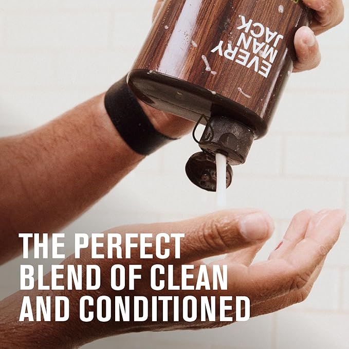 Every Man Jack 2-in-1 Daily Shampoo + Conditioner - Coconut & Driftwood | Nourishing For All Hair Types, Naturally Derived, Cruelty-Free Shampoo and Conditioner Set for Men | 24oz -1 Bottle-Velvo Beauty