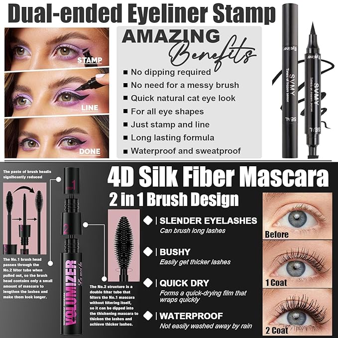 All in One Makeup Kit for Women,Includes Naked Eyeshadow,Liquid Foundation,Lipstick Set,Mascara,Makeup Brush,Makeup Sponge,Eyebrow Powder,Eyebrow Soap,Eyeliner Stamp,Primer,Contour Stick,Makeup Bag-Velvo Beauty