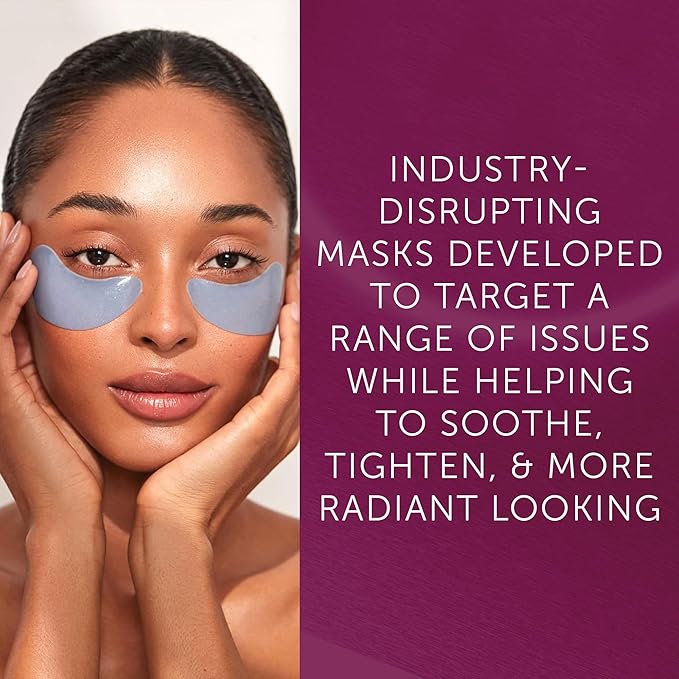 111SKIN Cryo De-Puffing Eye Mask, Hydrating Under Eye Patches for Puffy Eyes & Dark Circles with Seaweed Extract, Vit E & Peptide Complex, Nourishing Formula for Fine Lines & Puffiness, 8 Pairs, Blue-Velvo Beauty