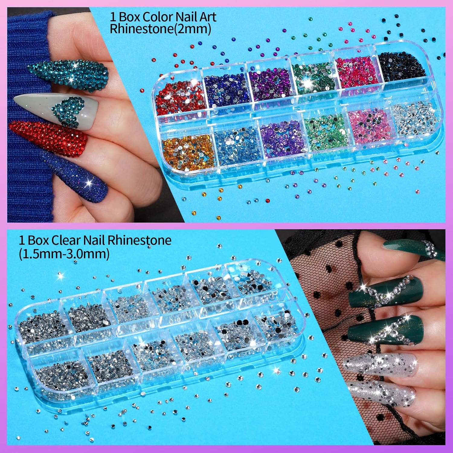 Teenitor Nail Art Kit, Nail Design Kit, Nail Art Tools with Nail Art Brushes Set, Nail Dotting Tools, Nail Rhinestones, Nail Stickers, Nail Art Tapes, Nail Art Foil-Velvo Beauty