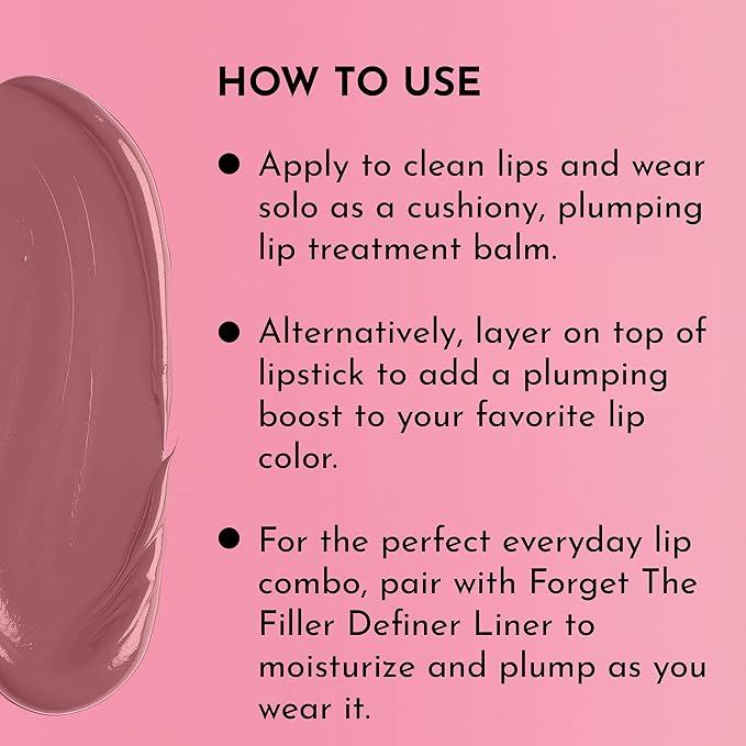 LAWLESS Forget the Filler Lip Plumping Line Smoothing Tinted Balm, Whisper, Pink, 0.09 Ounce-Velvo Beauty