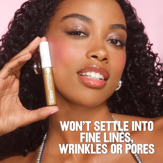Revlon Glimmer Correcting Concealer, Liquid Under Eye Makeup, Made with Caffeine, Vitamin C, & Stevioside, 115 Yellow, 0.3 fl oz-Velvo Beauty