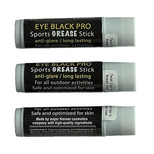 Eye-Black Pro Sports Grease Stick Set reduce-glare Eye Patch Face Painting (3 Pack)-Velvo Beauty