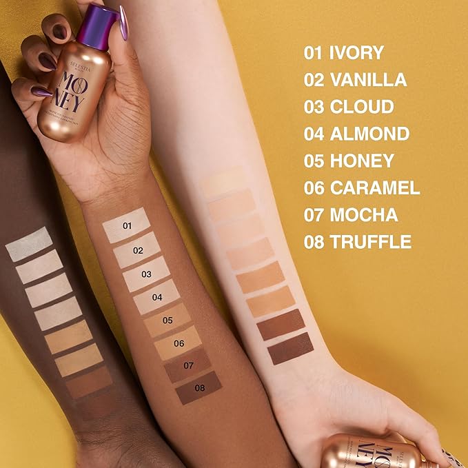 Matte Foundation Money - Long-Lasting Makeup Foundation with Flawless & Buildable Coverage - Liquid Foundation for All Skin Types (Mocha)-Velvo Beauty