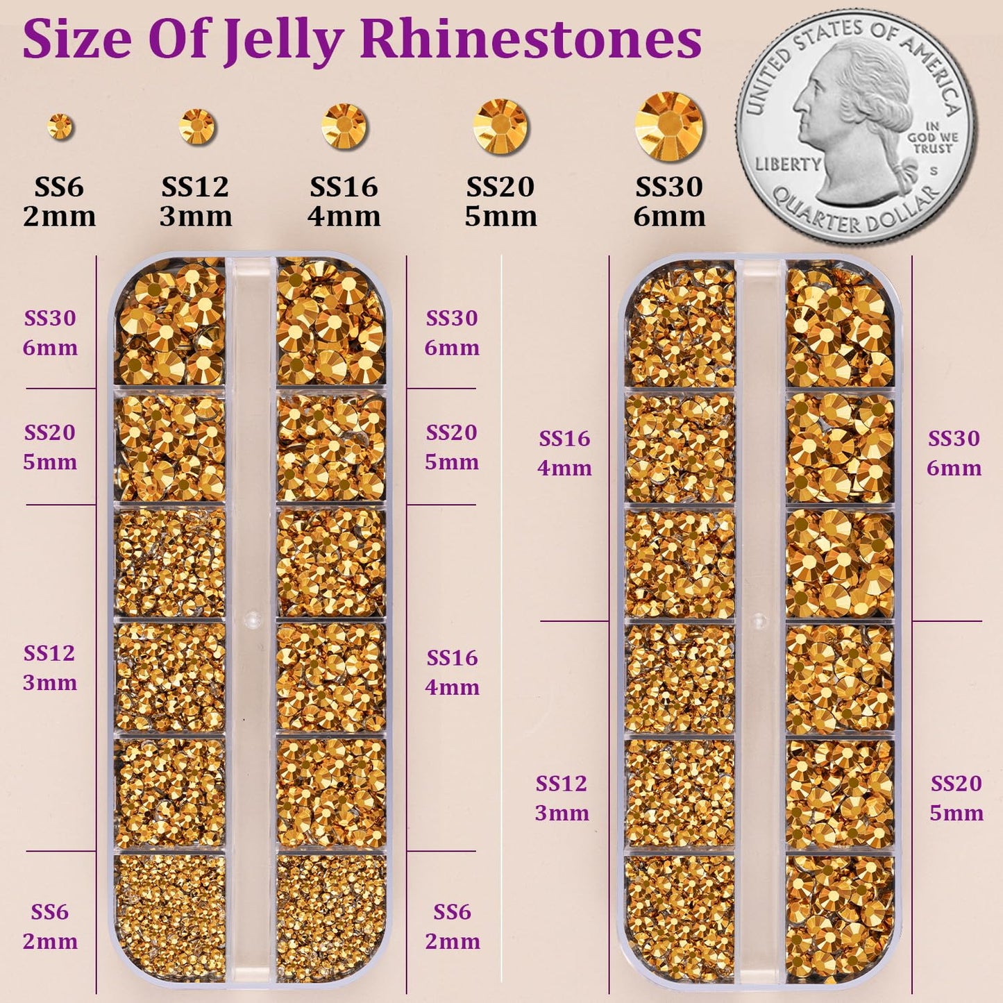 Resin Jelly Rhinestones for Crafting with B7000 Jewelry Glue, 2 Boxes Gold Flatback Crystals with 3Pcs 10ml Glue, Bedazzling Non Hotfix Gems for DIY Tumblers Clothing Shoes Manicure-Velvo Beauty