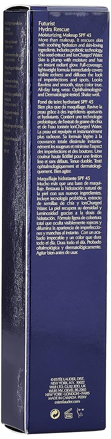 Estée Lauder Futurist Hydra Rescue Moisturizing Foundation SPF 45, 12 Hour Glow, 1.2 oz., 2C3 Fresco-Velvo Beauty