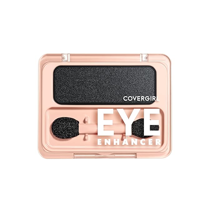 COVERGIRL Eye Enhancer, Midnight Glimmer, Eyeshadow Mono, Easy to Wear, Clean & Vegan, Talc-Free, Matte & Shimmer Finishes, Smudge-Proof, 0.09oz-Velvo Beauty