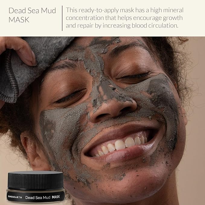 Bambu Earth Natural Skincare Starter Kit, 6 pieces - Organic Ingredients - Includes Dead Sea Mud Mask, Facial Cleansing Oil, Toner, Rosewater Cleanser, Moisturizers for Healthy Glowing Skin-Velvo Beauty