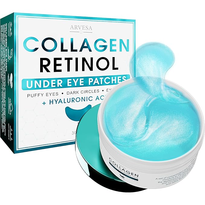 Under Eye Patches - Retinol & Collagen Infusion - Hyaluronic Acid for Hydration - Suitable for All Skin Types-Velvo Beauty