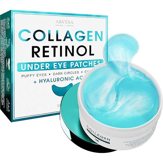 Under Eye Patches - Retinol & Collagen Infusion - Hyaluronic Acid for Hydration - Suitable for All Skin Types-Velvo Beauty