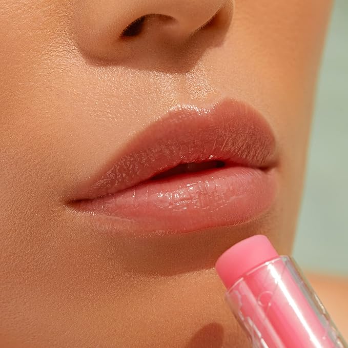 wet n wild Perfect Pout So Pouty Shine Tinted Lip Balm Peach Flavored, Hyaluronic Acid, Vegan Collagen, Moisturizing For Dry Lip Care, Pink (Pack of 2)-Velvo Beauty