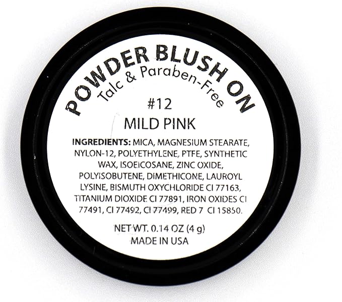Mild Baby Ballerina Pink Blush Pressed Cheek Blush Color Contour Powder, Talc & Paraben Free, 4 Grams, No Animal Testing & Cruelty Free-Velvo Beauty