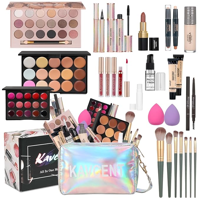 Makeup Sets for Teens Makeup Kit for Women Full Kit Makeup set Makeup Kit Eyeshadow Palette Foundation Mascara Contour Lipgloss Makeup Teenager Gift-Velvo Beauty
