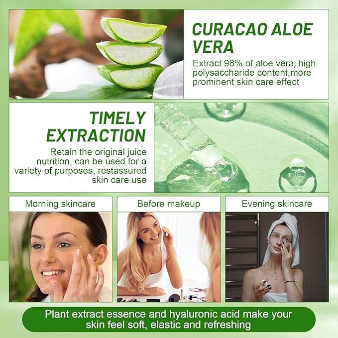 10 Pcs Skin Care Sets Face Care Set for Women Includes 1 Pcs Cleanser, Toner, Lotion, Eye Cream, Serum, Face Cream, Lip Balm and 3 Facial Masks Skincare Gift for Girls (Aloe Vera)-Velvo Beauty