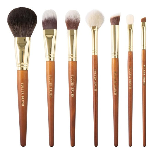 Fuller Cosmetic Brush & Bag Set (Set of 7 Brushes)-Velvo Beauty