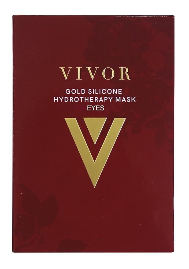 Vivor Gold Silicone Reusable Eye Mask - Luxurious Hydrotherapy Anti aging Experience to Reduce Eye Bags, Crow's Feet, Wrinkles, and Fine Lines. Reusable Up To 100 Times!-Velvo Beauty