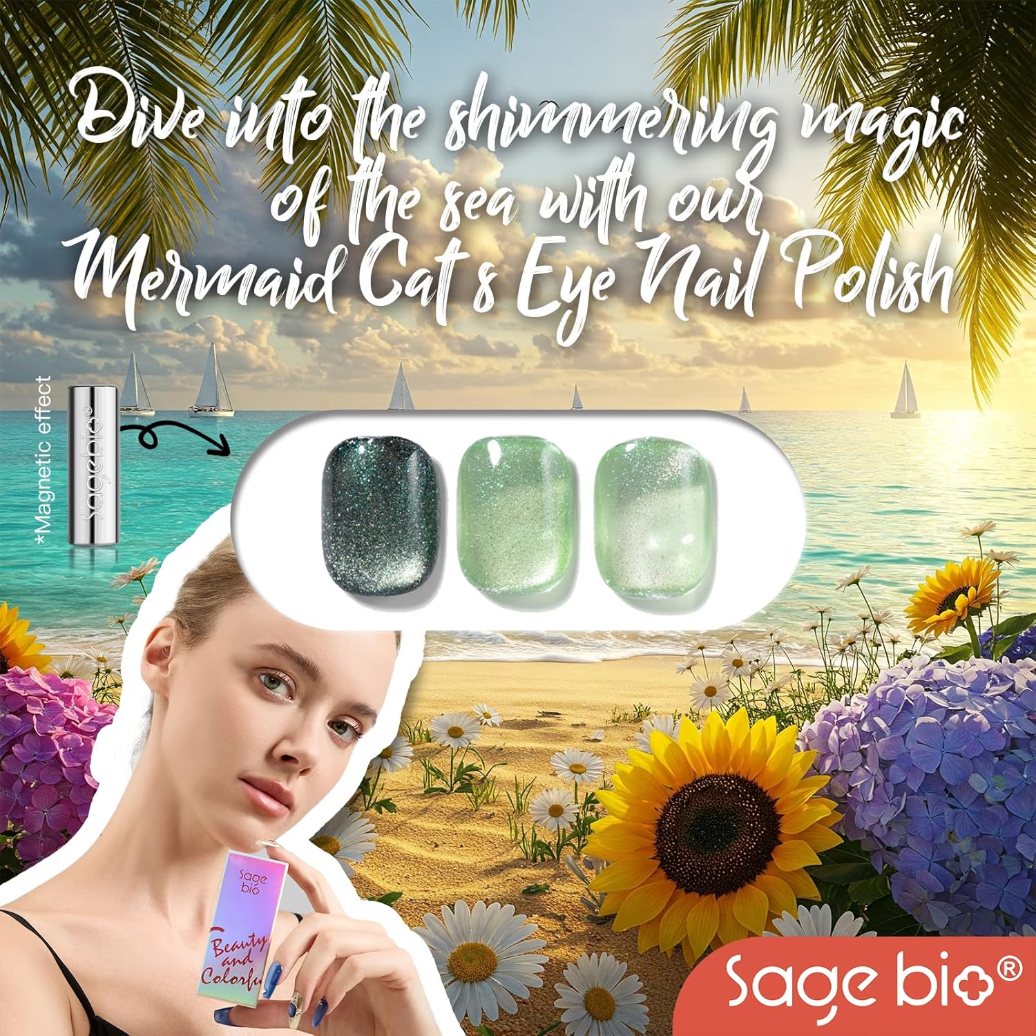 Cat Eye Gel Nail Polish, 15ml Magnetic Gel, High-Gloss Finish, Long-Lasting, DIY Manicure Kit with Magnet Stick, Stunning 3D Magnetic Effect, 03-Velvo Beauty