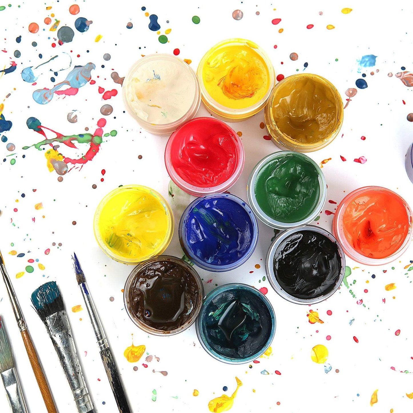 SATINIOR 100 Pcs Plastic Jars with Lids Small Containers Lids Wide Mouth Small Plastic Containers for Lotion Cream Rhinestones Body Butters Travel Storage(10 oz,White)-Velvo Beauty