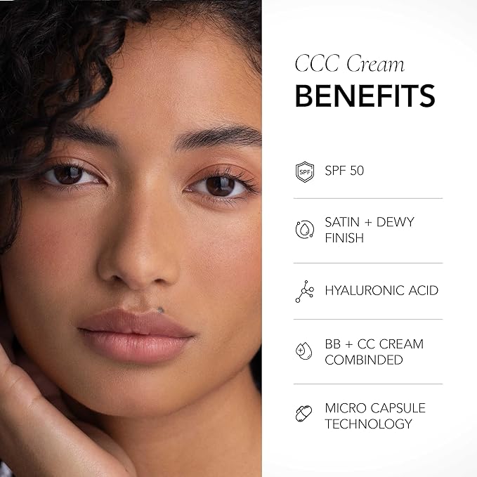 CLE Cosmetics CCC Cream (Warm Medium Deep 401 / SPF 50) - Color Correcting With Lightweight, Hydrating, Light to Medium Coverage Foundation - BB & CC Hybrid - 1 fl oz-Velvo Beauty