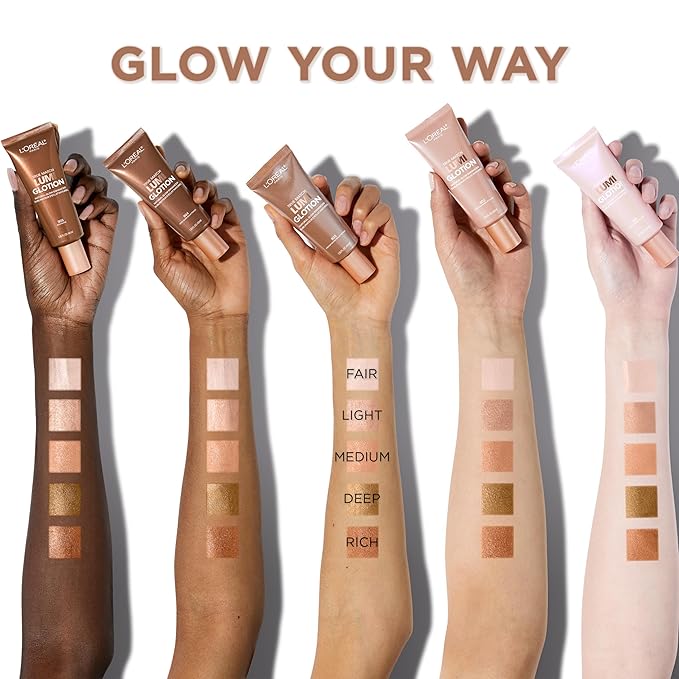 L'Oreal Paris Makeup True Match Lumi Glotion, Natural Glow Enhancer, Illuminator Highlighter, Bronzing Drops For a Sun-Kissed Glow, 903 Medium-Velvo Beauty