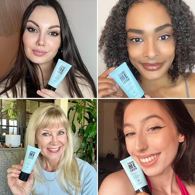 Elizabeth Mott Thank Me Later Blurring Face Primer SPF 30 – Lightweight, Hydrating Makeup Primer - Smooths Fine Lines & Wrinkles for a Soft-Focus Finish – Mineral-Based, Cruelty-Free Formula – 30g-Velvo Beauty