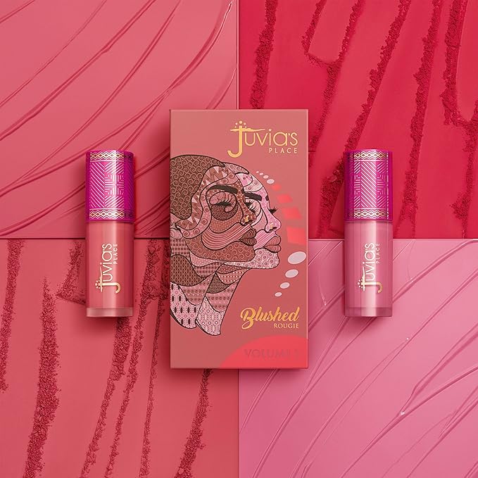 Juvia's Place Blushed Liquid Blush PerkyPoppy - Dewy Tint Cheeks Makeup Glow Pigment Effortless Beauty Long Lasting Cosmetics Soft Creamy Natural Buildable All Skin Color Light Flawless Finish Blend-Velvo Beauty