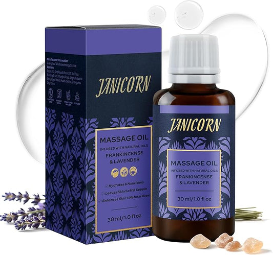 Frankincense & Lavender Botanical Massage Oil – Lightweight Face & Body Oil with Jojoba & Almond – Resin & Floral Aroma for Deep Massage, Fascia Release & Calming Rituals, 30ml (1.0 fl oz)-Velvo Beauty