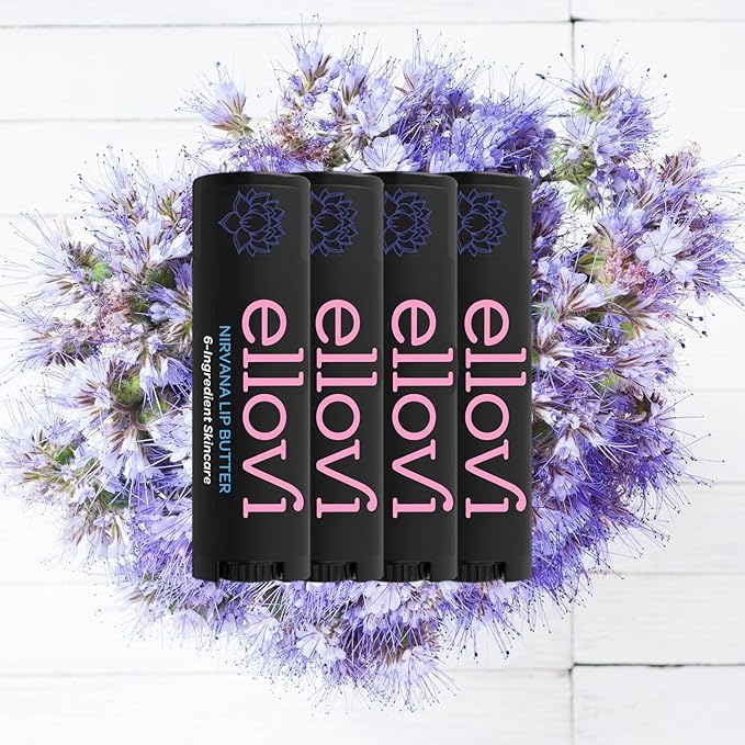 Natural Lip Butter Lip Balm - Nirvana - Pure Enough to Eat - Made With Just 6 Vegan Ingredients - 100% Natural & Organic Moisturizing Lip Care for All Day Hydration (4-Pack)-Velvo Beauty