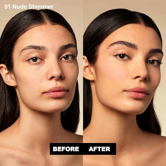 FV Long Lasting Powder Blush - Lightweight, Smooth & Blendable Cheek Makeup, High Buildable Color, Transfer-Resistant Shimmer Finish (Nude Shimmer, 0.17 OZ)-Velvo Beauty