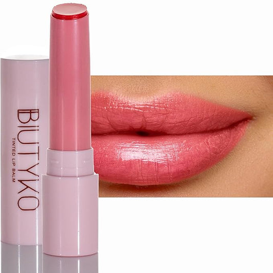 Lip Balm Hydrating for Dry and Chapped Lips Tinted Subtle Color Non-Sticky Juicy Finish | Peach-Velvo Beauty