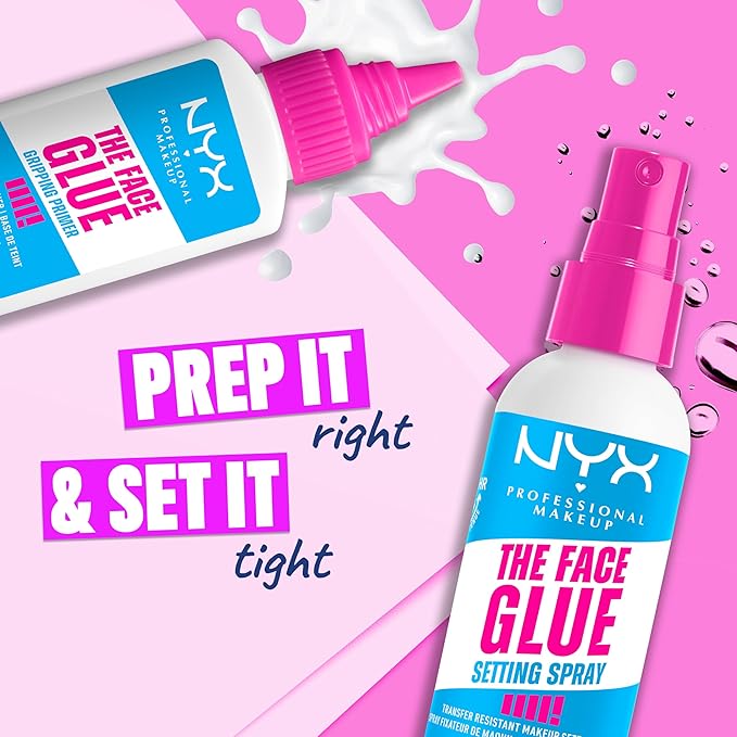 NYX PROFESSIONAL MAKEUP The Face Glue Gripping Primer, Hydrating Makeup Primer with Up To 24HR Wear, Vegan & Cruelty Free-Velvo Beauty