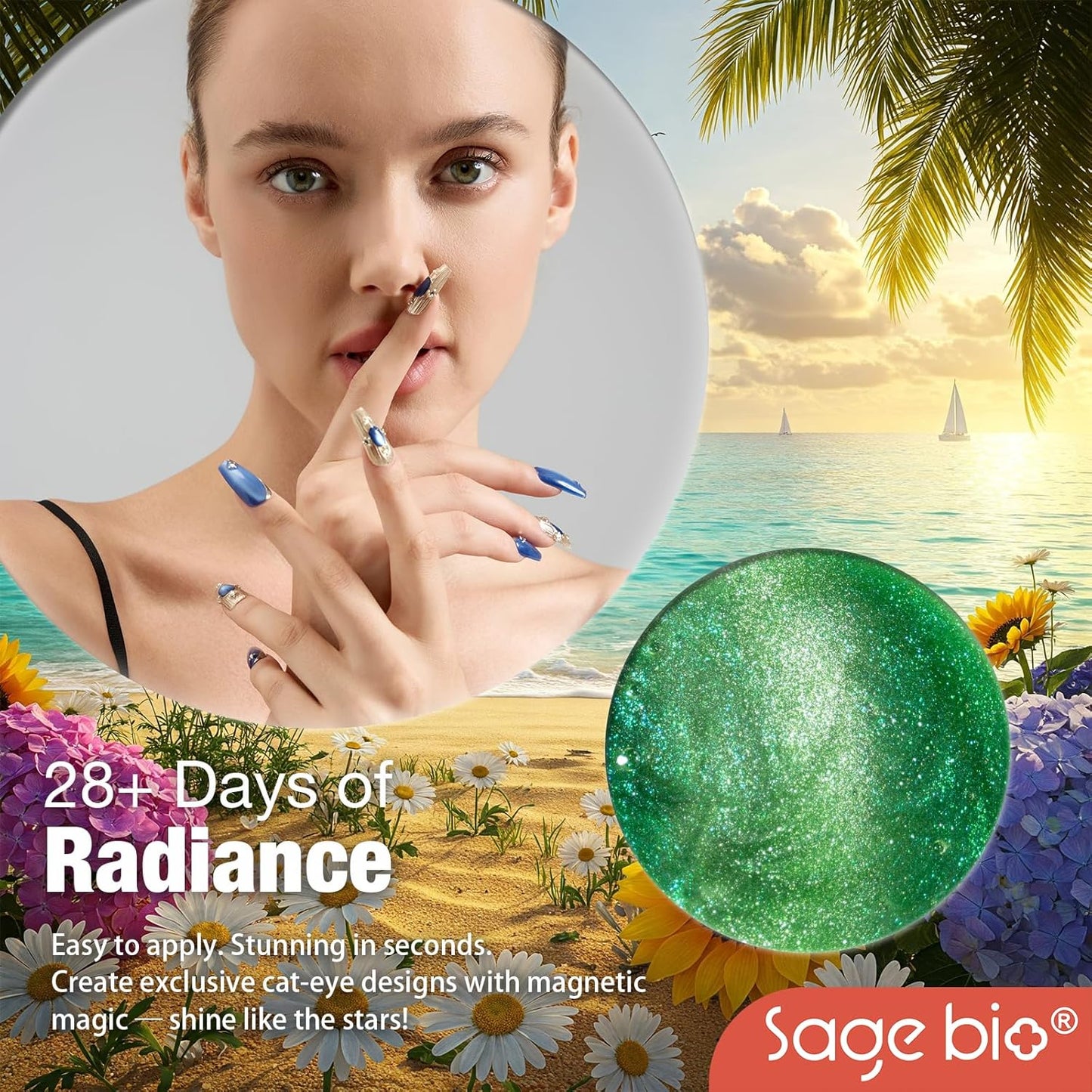 Cat Eye Gel Nail Polish, 15ml Magnetic Gel, High-Gloss Finish, Long-Lasting, DIY Manicure Kit with Magnet Stick, Stunning 3D Magnetic Effect, 03-Velvo Beauty